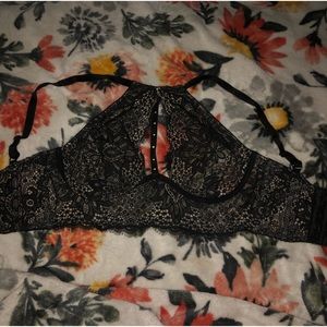 Victoria’s Secret black lace “corset” bra